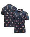 COLUMBIA MEN'S NAVY AUBURN TIGERS SUPER SLACK TIDE OMNI-SHADE BUTTON-UP SHIRT