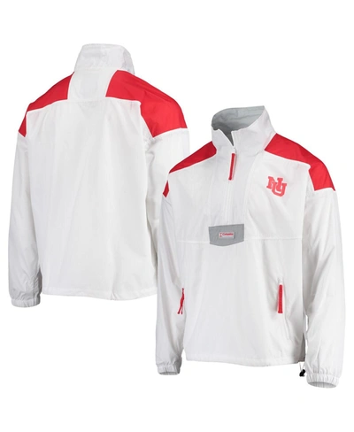 Columbia Men's White Nebraska Huskers Santa Ana Anorak Quarter-zip Jacket