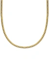 ITALIAN GOLD 24" CURB LINK CHAIN NECKLACE IN SOLID 14K GOLD