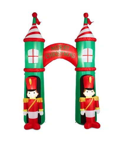 Glitzhome Lighted Inflatable Arch Gate With Soldiers Decor In Multi
