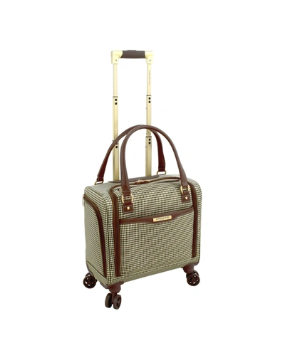 London Fog Oxford Iii Underseater Bag In Olive Houndstooth