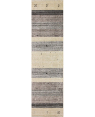 Bb Rugs Land I167 2'6" X 8' Runner Rug In Ivory And Gray