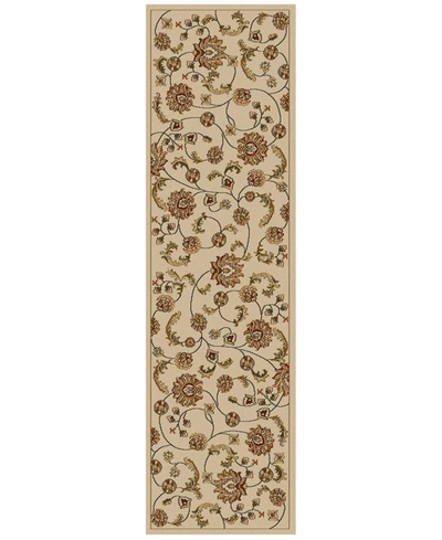 Km Home Closeout!  Pesaro Flores 2'2" X 7'7" Runner In Ivory