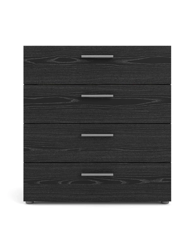 Tvilum Austin 4-drawer Chest In Black Woodgrain