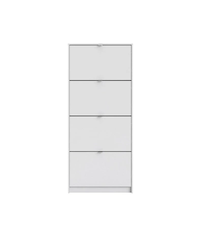 Tvilum Bright 4 Drawer Shoe Cabinet In White