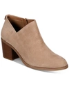 Style & Co Felaa Womens Faux Suede Side Zip Ankle Boots In Light Taupe