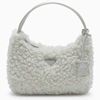 PRADA OFF WHITE WOOL BLEND SMALL HANDBAG