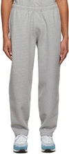 Nike Swoosh Logo-embroidery Track Pants In Dk Grey Heather/whit