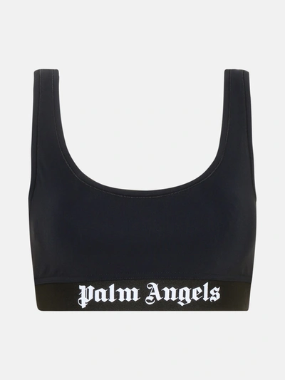 Palm Angels Black Classic Logo Sport Bra