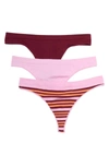 Abound Sammy Seamless Thong In Pink Sahara Stripe Multi
