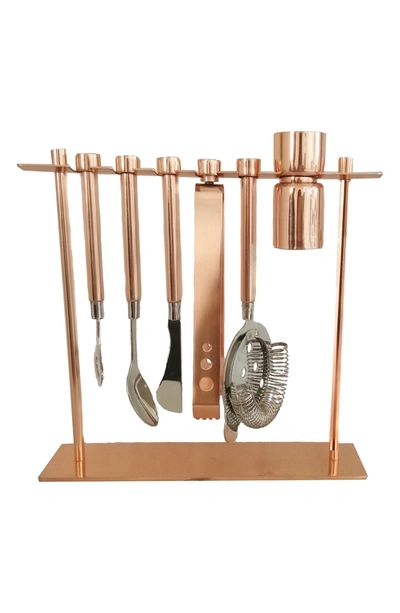 Odi Housewares Copper Plated Bar Tool 7-piece Set