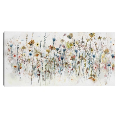 Masterpiece Watercolor Wildflowers By Studio Arts Wrapped Canvas Art Print | 24" X 48" | Lord & Taylor In Multicolor