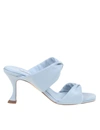 Aquazzura Twist 95 Sandals In Soft Leather In Ice
