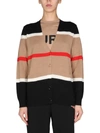 BURBERRY CASHMERE AND SILK CARDIGAN WITH STRIPED PATTERN