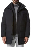 Andrew Marc Shelton Cool Touch Regular Fit Quilted Down Parka With Removable Shearling Trimmed Bib In Black