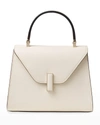 Valextra Iside Media Envelope Flap Top-handle Bag In Vd Emerald