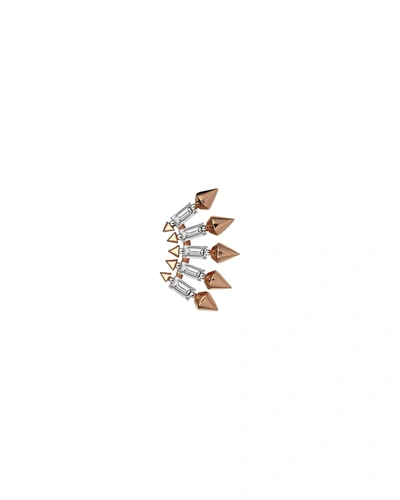 Kismet By Milka 14k Rose Gold Diamond 5-arrow Bow Stud Earring, Single