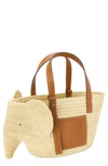 Loewe Women's Small Elephant Basket Bag In 2435 Natural/ Tan