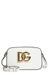 Dolce & Gabbana 3.5 Leather Camera Crossbody Bag In White