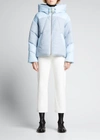 Nicole Benisti Matignon Tweed Puffer Jacket In Blue