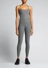 Beyond Yoga Caught In The Midi High-waist Space-dye Leggings In Pewter Heather