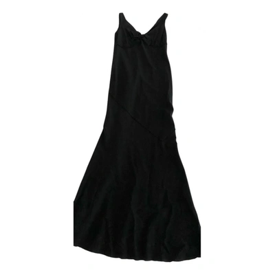 Pre-owned Ermanno Scervino Wool Maxi Dress In Black