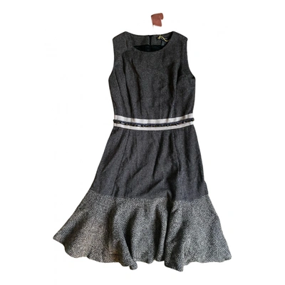 Pre-owned Etro Wool Mid-length Dress In Anthracite