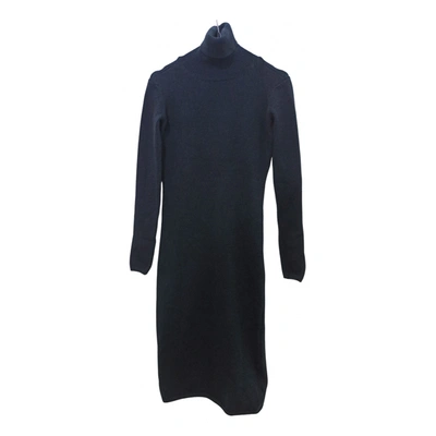 Pre-owned Fiorucci Wool Mid-length Dress In Black