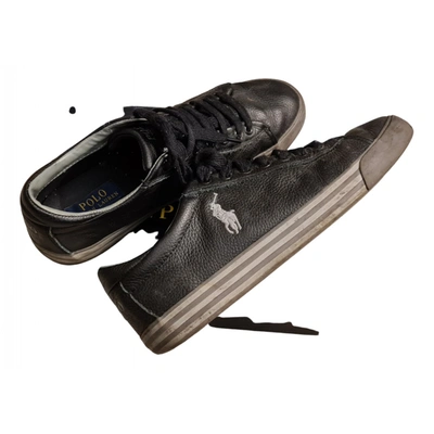 Pre-owned Polo Ralph Lauren Low Trainers In Black