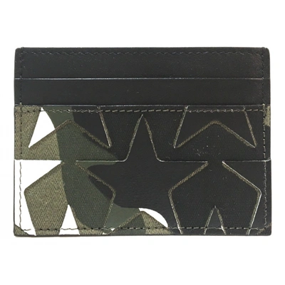 Pre-owned Valentino Garavani Cloth Card Wallet In Khaki