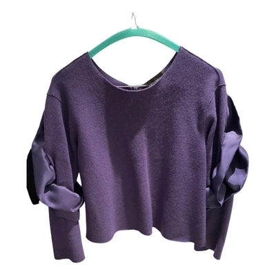 Pre-owned Emporio Armani Wool Jumper In Purple