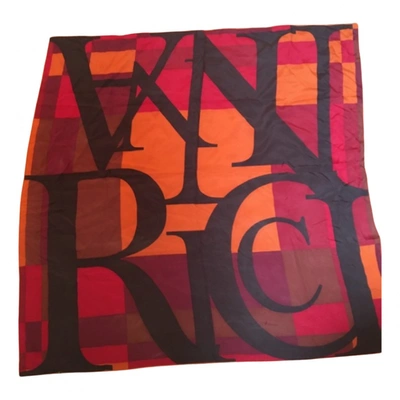 Pre-owned Nina Ricci Silk Handkerchief In Orange