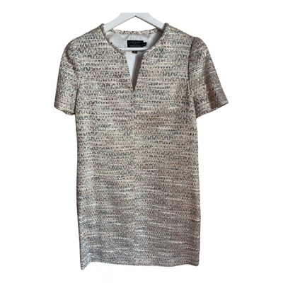 Pre-owned Ted Baker Tweed Mini Dress In Multicolour