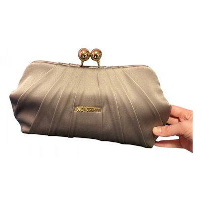 Pre-owned Moschino Cloth Handbag In Grey