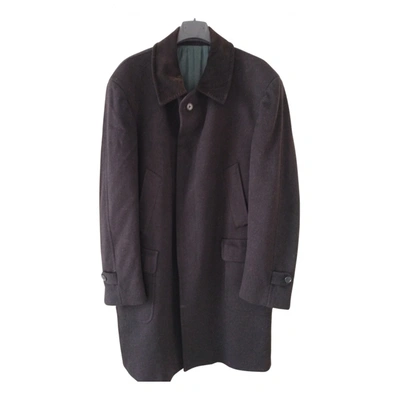 Pre-owned Corneliani Wool Coat In Anthracite