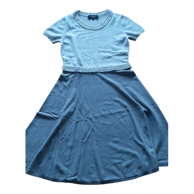 Pre-owned Paule Ka Wool Mid-length Dress In Beige