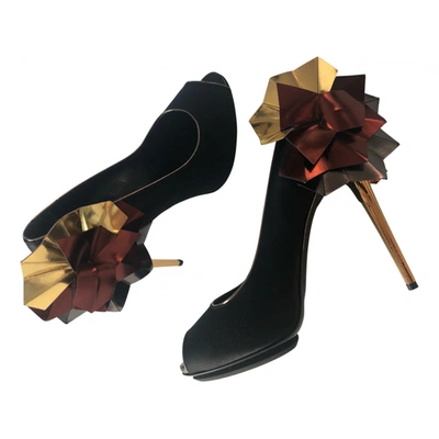 Pre-owned Diego Dolcini Cloth Heels In Black