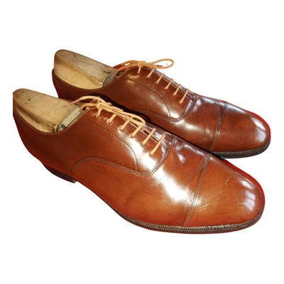 Pre-owned Church's Patent Leather Lace Ups In Brown