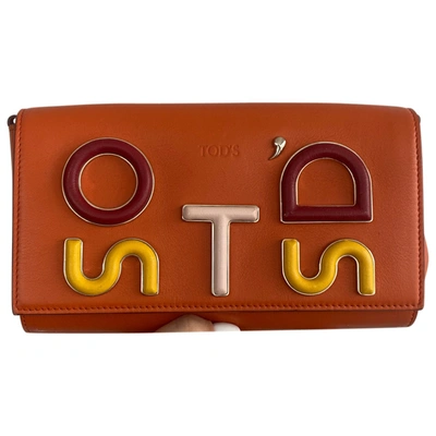 Pre-owned Tod's Leather Mini Bag In Orange