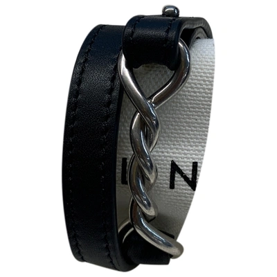 Pre-owned Celine Leather Bracelet In Black