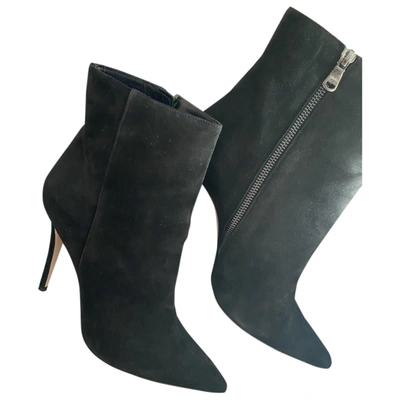Pre-owned Sebastian Milano Ankle Boots In Black