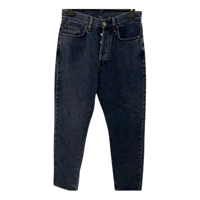 Pre-owned Schott Straight Jeans In Blue
