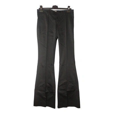 Pre-owned Miu Miu Trousers In Black