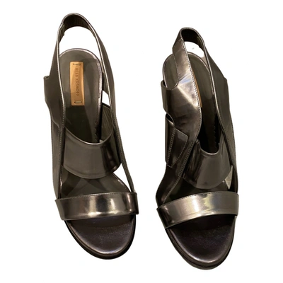 Pre-owned Reed Krakoff Patent Leather Sandals In Metallic