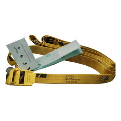 Pre-owned Off-white Belt In Yellow