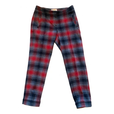 Pre-owned Kaos Wool Straight Pants In Multicolour