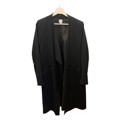 Pre-owned Monki Coat In Black