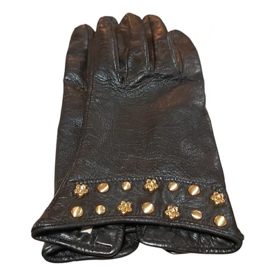 Pre-owned Tous Leather Gloves In Black