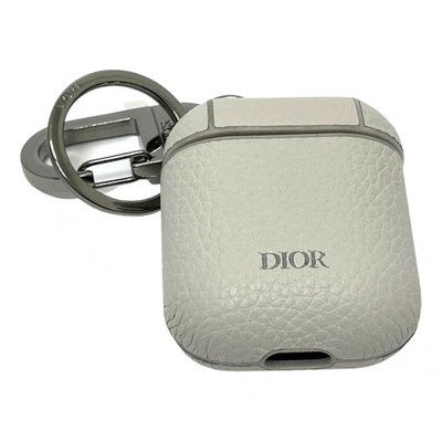 Pre-owned Dior Leather Purse In White