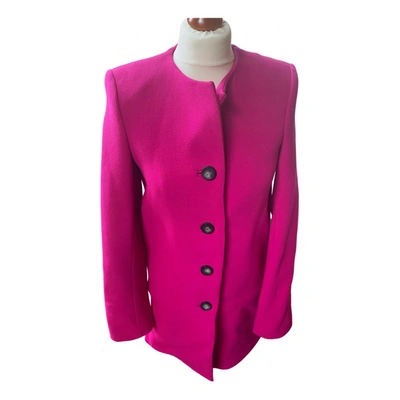 Pre-owned Balenciaga Wool Coat In Pink